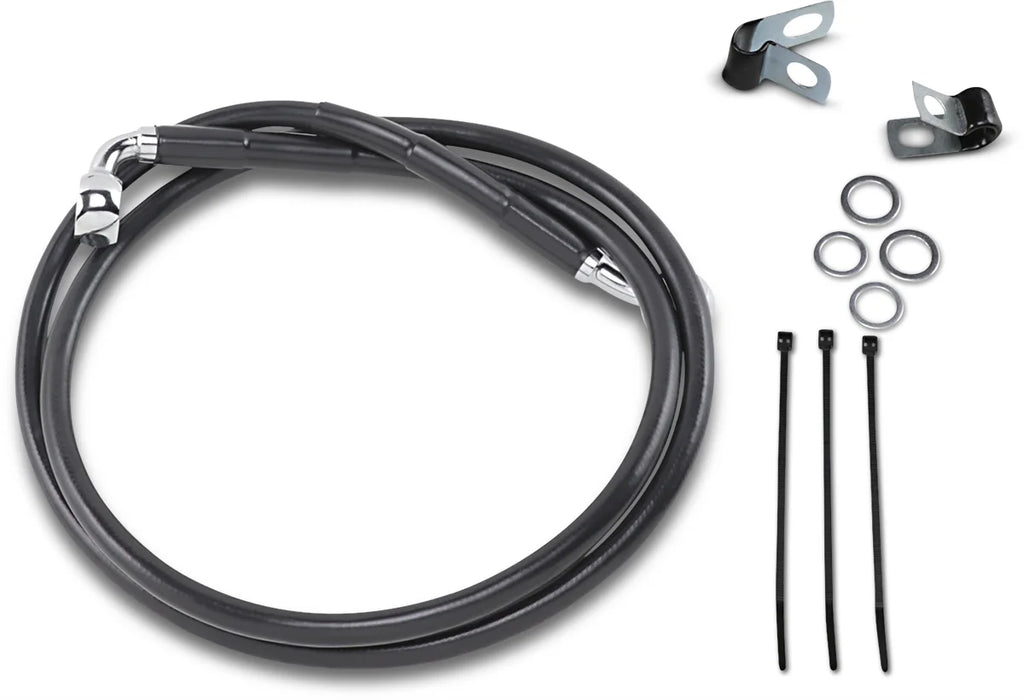Brake Line - Front - Black DragSpecialties 640113-BLK - Main Product View