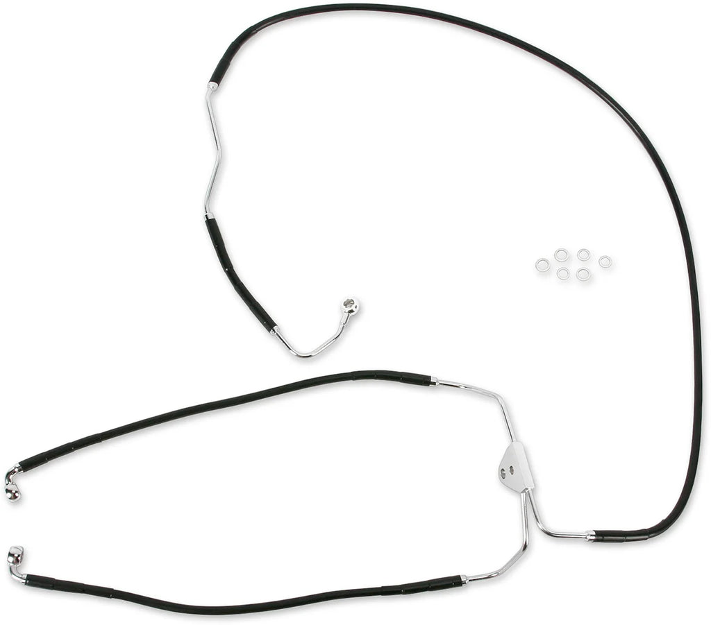 Brake Line - Front (Lower/Mid) - ABS - Black DragSpecialties 691183-BLK - Main Product View