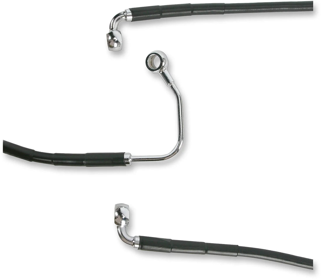 Brake Line - Front (Lower/Mid) - ABS - Black DragSpecialties 691183-BLK - Side View