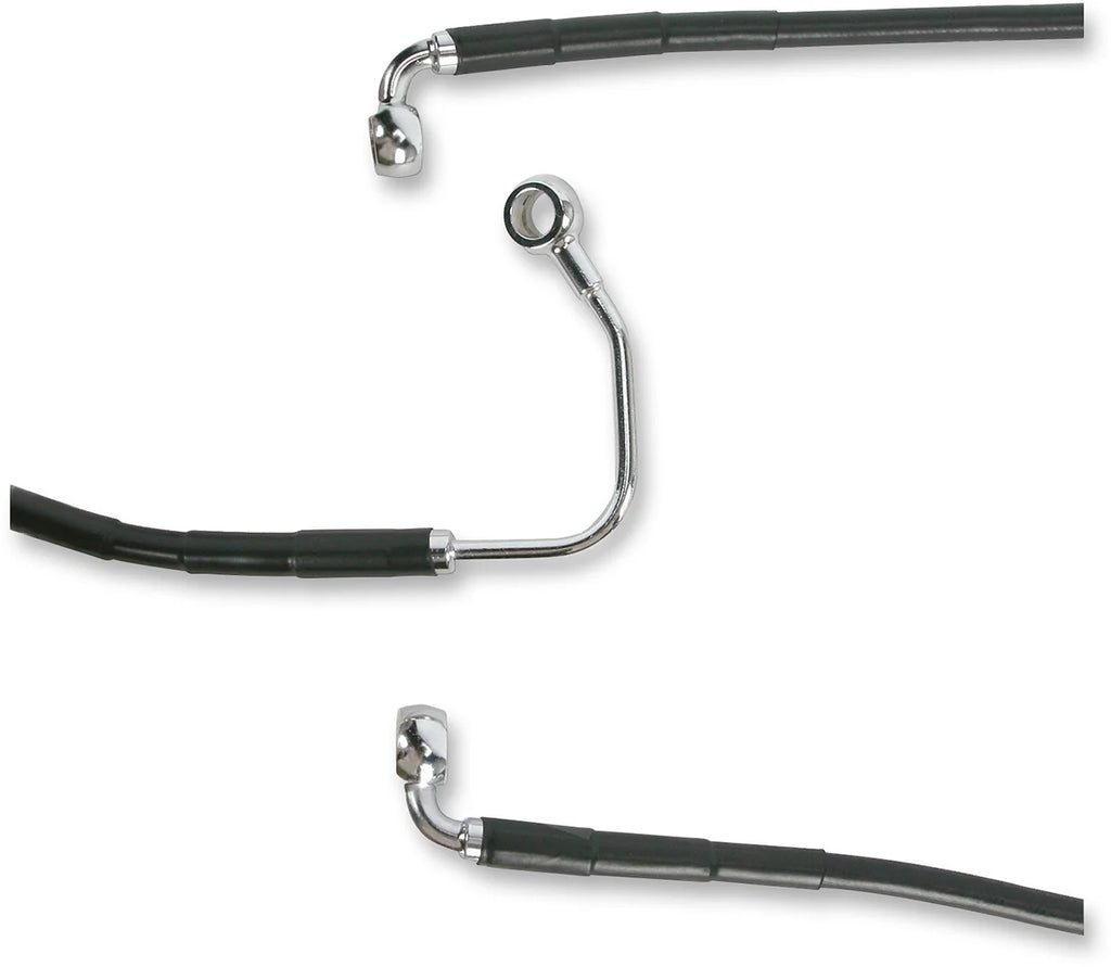 Brake Line - Front (Lower/Mid) - ABS - Black DragSpecialties 691183-BLK - Side View