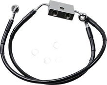 Load image into Gallery viewer, Brake Line - Front (Lower/Upper) - Black DragSpecialties 614743-BLK - Main Product View