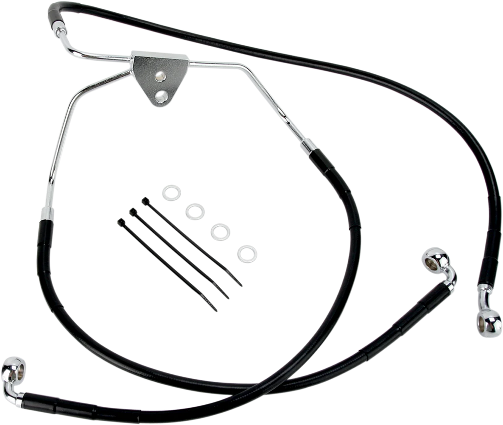 Brake Line - Front (Lower/Upper) - Black DragSpecialties 620085-BLK - Main Product View