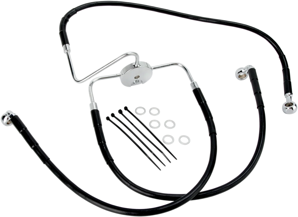 Brake Line - Front (Lower/Upper) - Black DragSpecialties 640116-BLK - Main Product View
