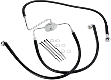 Load image into Gallery viewer, Brake Line - Front (Lower/Upper) - Black DragSpecialties 640116-BLK - Main Product View