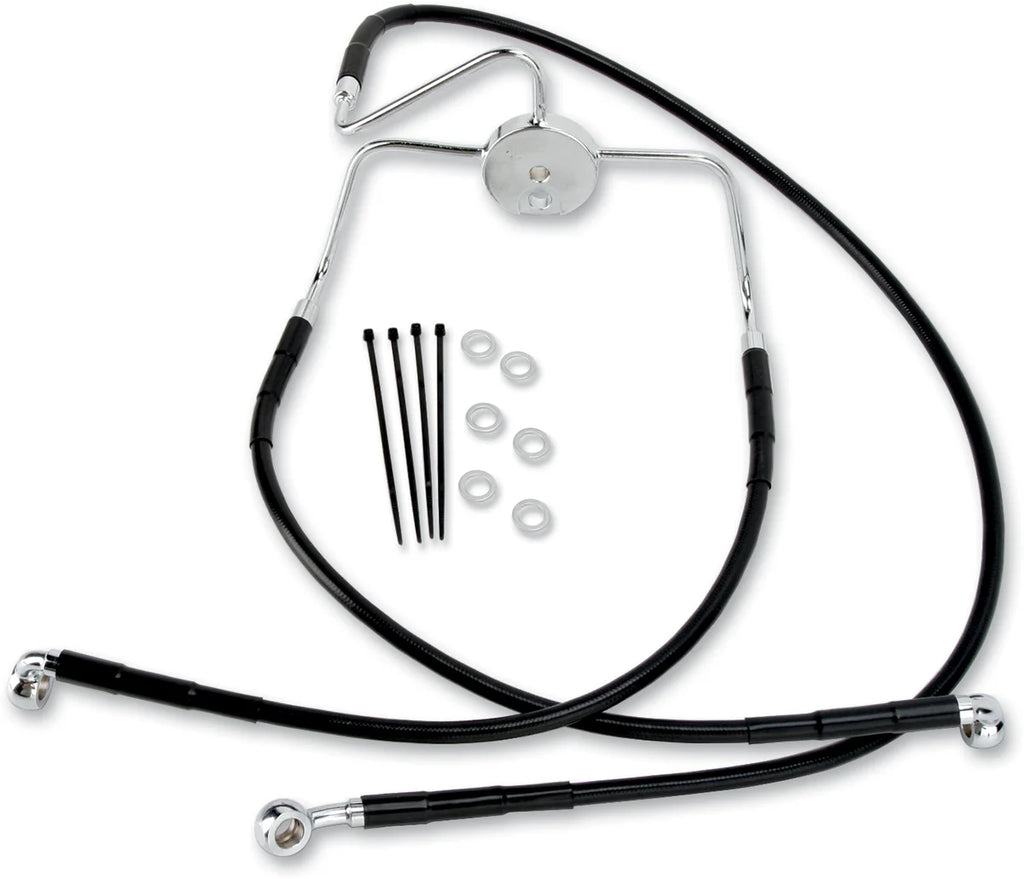 Brake Line - Front (Lower/Upper) - Black DragSpecialties 644410-BLK - Main Product View