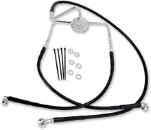 Load image into Gallery viewer, Brake Line - Front (Lower/Upper) - Black DragSpecialties 644410-BLK - Main Product View