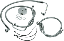 Load image into Gallery viewer, Brake Line - Front (Lower/Upper) - Black DragSpecialties 660325BLK - Side View