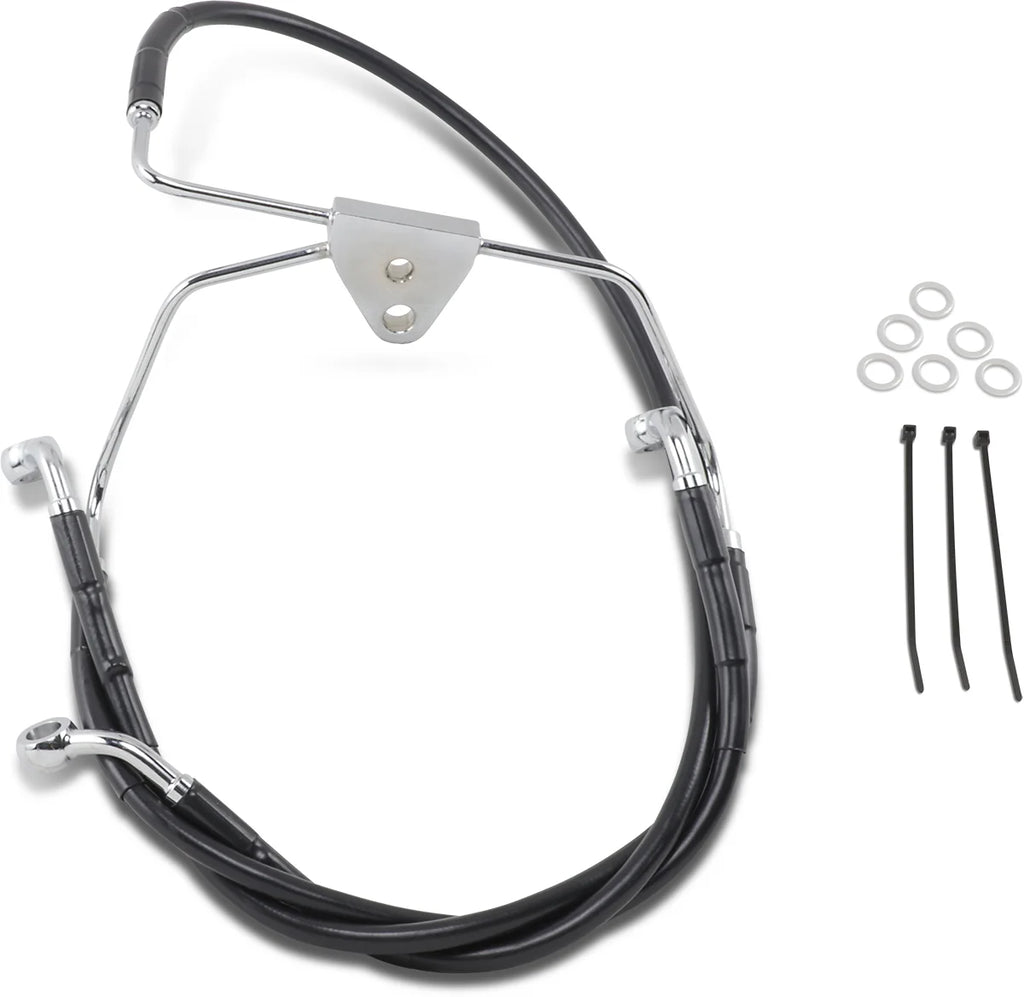 Brake Line - Front (Lower/Upper) - Black DragSpecialties 660411-BLK - Main Product View
