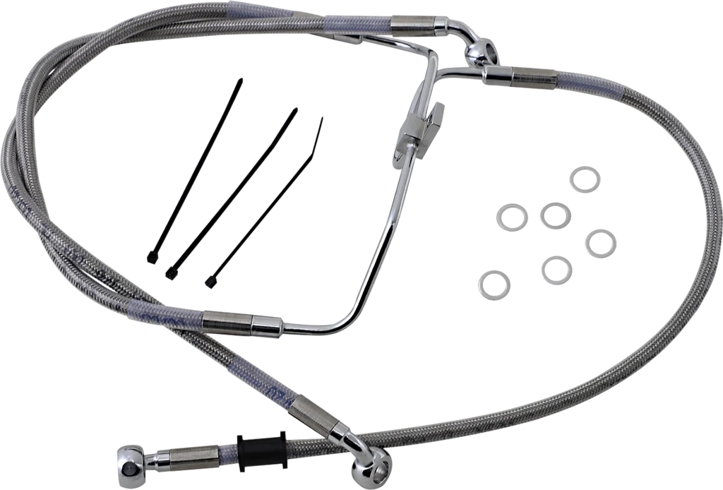 Brake Line - Front (Lower/Upper) - Stainless Steel DragSpecialties 660325 - Main Product View