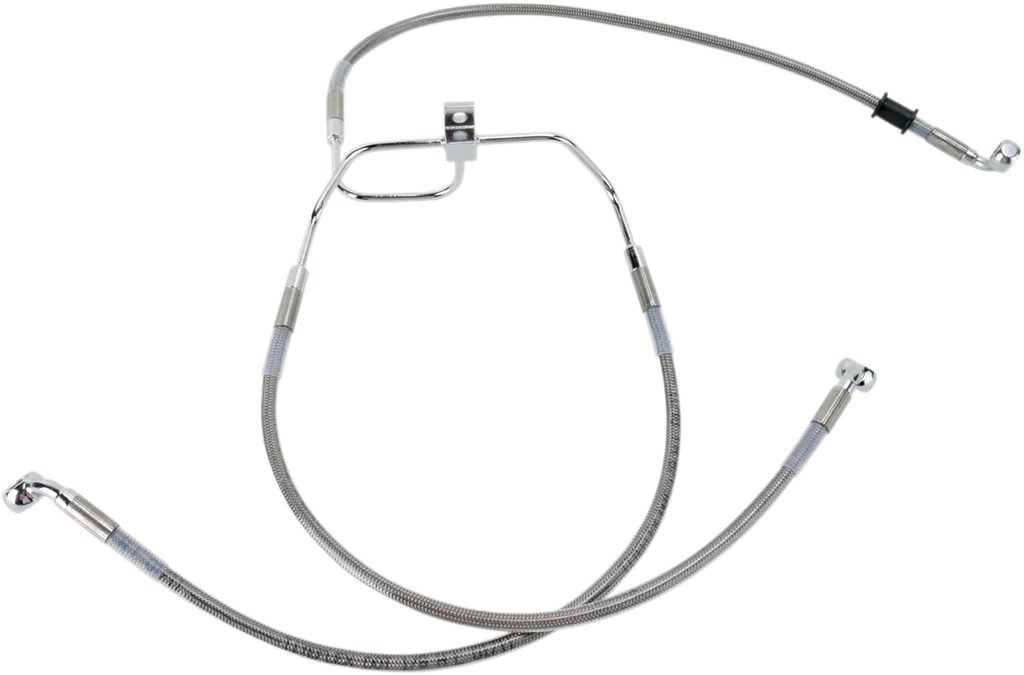 Brake Line - Front (Lower/Upper) - Stainless Steel DragSpecialties 660325 - Side View