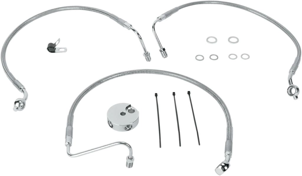 Brake Line - Front (Lower/Upper) - Stainless Steel DragSpecialties 660510 - Main Product View