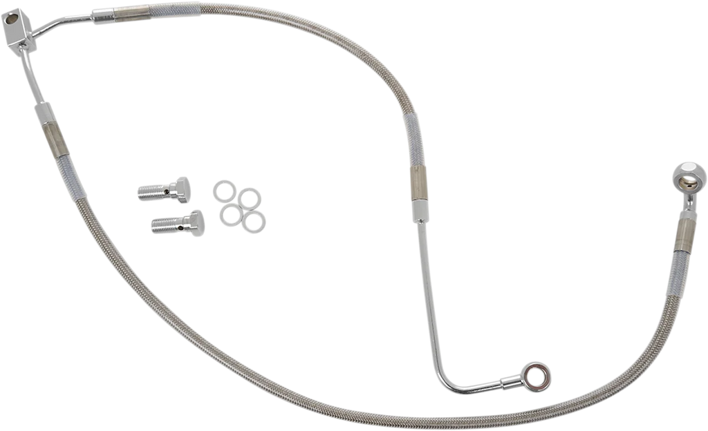 Brake Line - Front (Lower/Upper) - Stainless Steel DragSpecialties 691300 - Main Product View