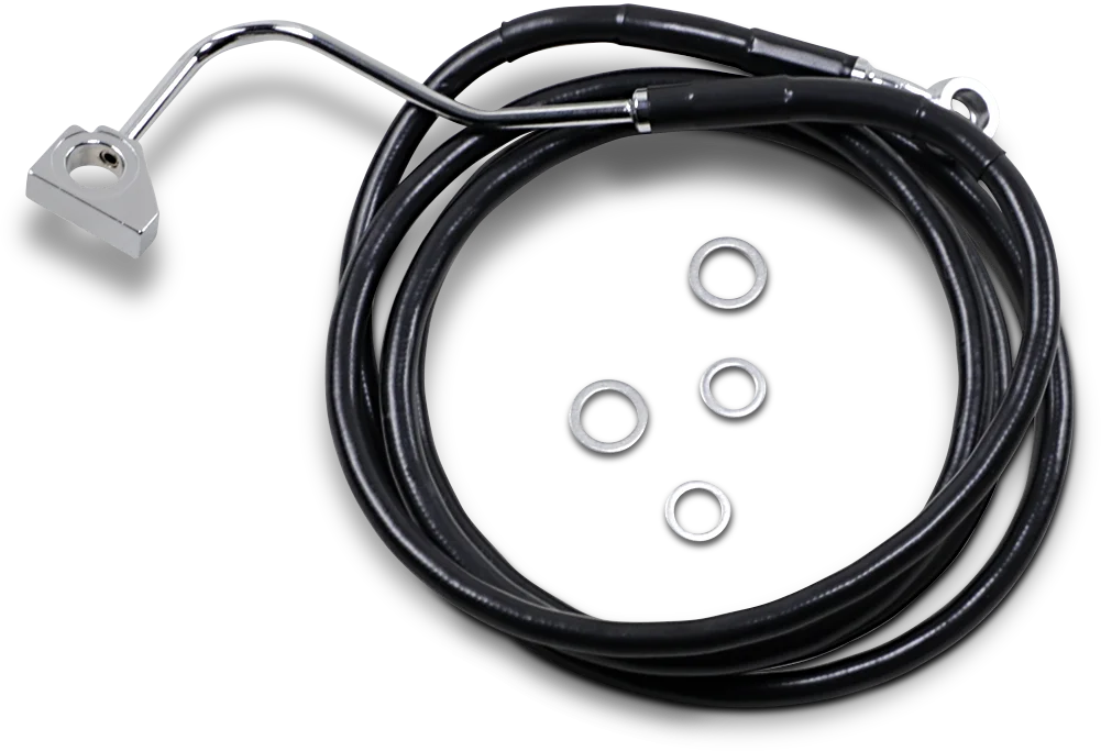 Brake Line - Front (Upper) - Black - +10" with ABS DragSpecialties 614220-10BLK - Main Product View