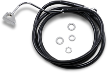 Load image into Gallery viewer, Brake Line - Front (Upper) - Black - +10" with ABS DragSpecialties 614220-10BLK - Main Product View