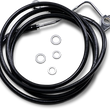 Load image into Gallery viewer, Brake Line - Front (Upper) - Black - +12" with ABS DragSpecialties 614220-12BLK - Main Product View
