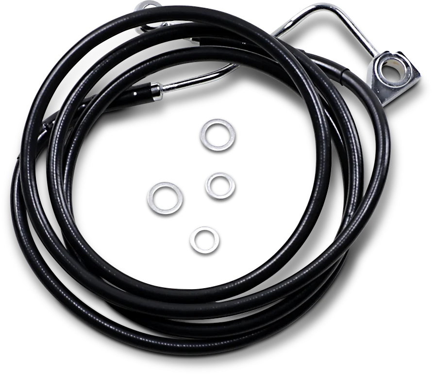 Brake Line - Front (Upper) - Black - +12" with ABS DragSpecialties 614220-12BLK - Main Product View
