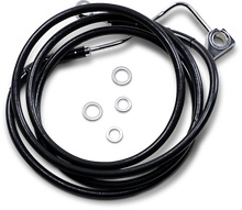Load image into Gallery viewer, Brake Line - Front (Upper) - Black - +12" with ABS DragSpecialties 614220-12BLK - Main Product View