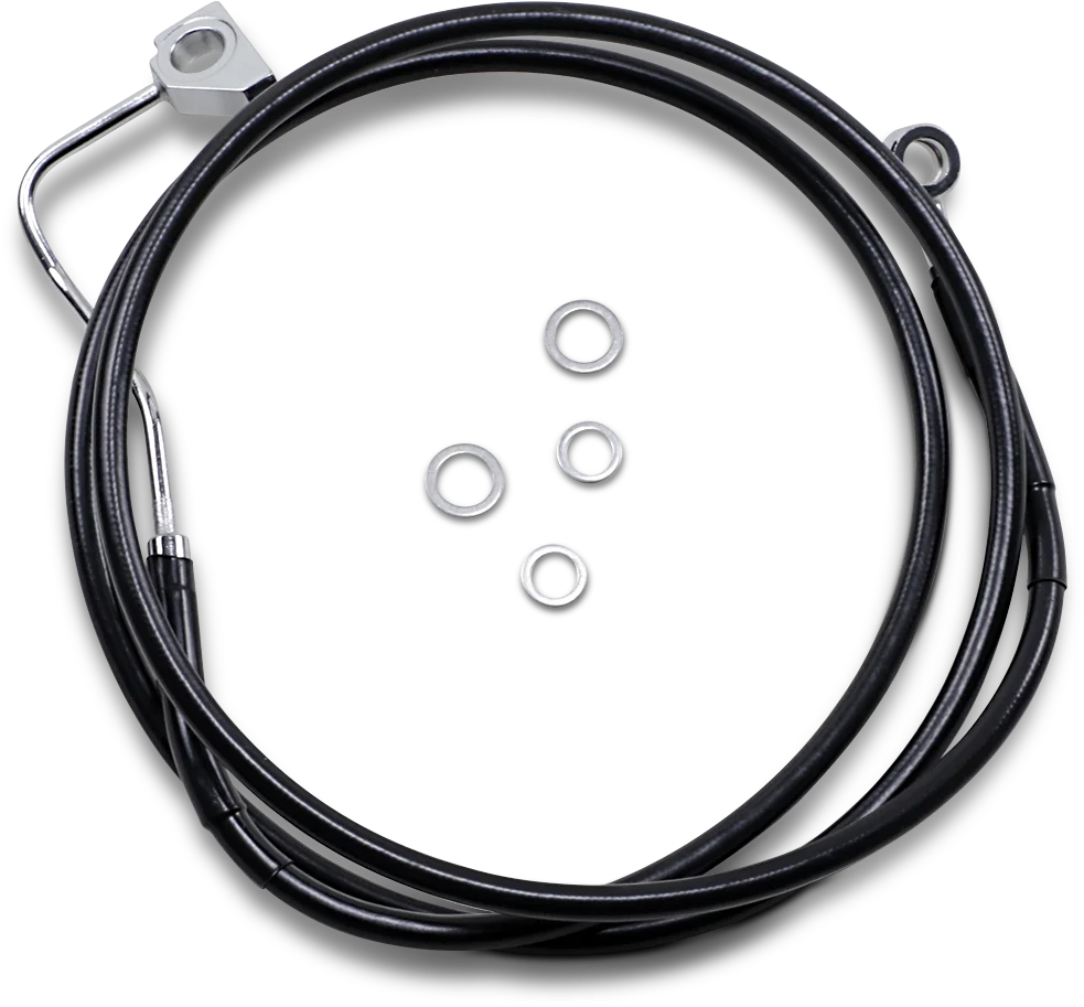 Brake Line - Front (Upper) - Black - +2" with ABS DragSpecialties 614220-2BLK - Main Product View