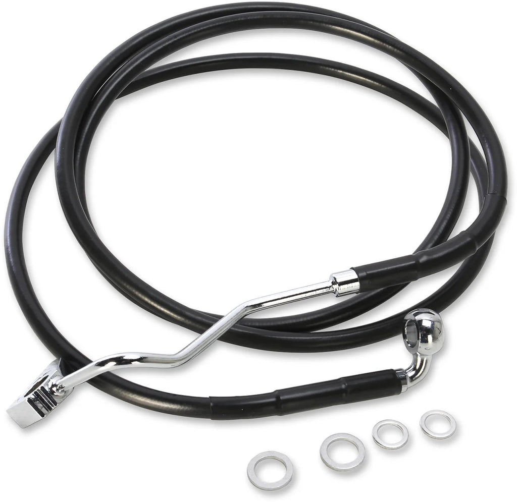 Brake Line - Front (Upper) - Black - +4" DragSpecialties 615220-4BLK - Main Product View