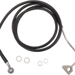 Load image into Gallery viewer, Brake Line - Front (Upper) - Black - +4" with ABS DragSpecialties 614220-4BLK - Main Product View