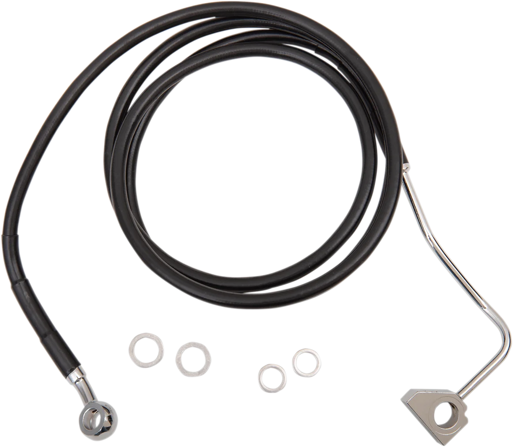 Brake Line - Front (Upper) - Black - +4" with ABS DragSpecialties 614220-4BLK - Main Product View