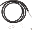Load image into Gallery viewer, Brake Line - Front (Upper) - Black - +6" with ABS DragSpecialties 614220-6BLK - Main Product View
