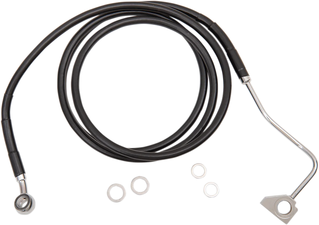 Brake Line - Front (Upper) - Black - +6" with ABS DragSpecialties 614220-6BLK - Main Product View