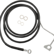 Load image into Gallery viewer, Brake Line - Front (Upper) - Black - +8" with ABS DragSpecialties 614220-8BLK - Main Product View