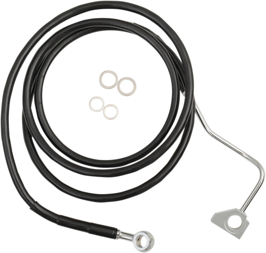 Brake Line - Front (Upper) - Black DragSpecialties 614220-BLK - Side View
