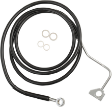 Load image into Gallery viewer, Brake Line - Front (Upper) - Black DragSpecialties 614220-BLK - Side View