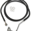 Load image into Gallery viewer, Brake Line - Front (Upper) - Black DragSpecialties 614220-BLK - Back View