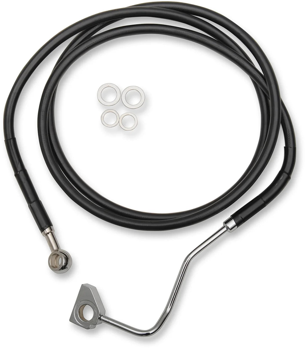 Brake Line - Front (Upper) - Black DragSpecialties 614220-BLK - Back View