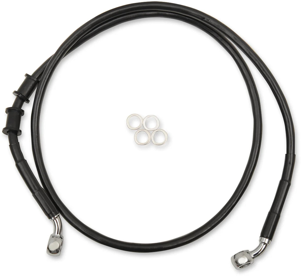Brake Line - Front (Upper) - Black DragSpecialties 614766-BLK - Main Product View