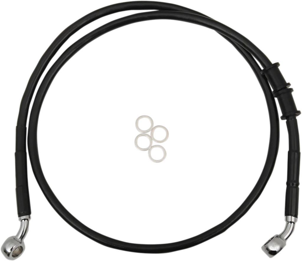 Brake Line - Front (Upper) - Black DragSpecialties 614772-BLK - Main Product View