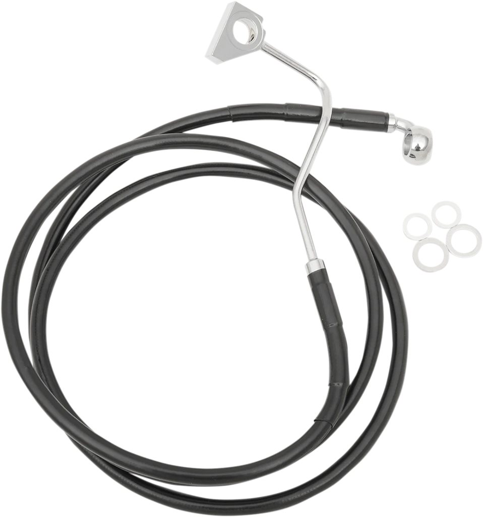 Brake Line - Front (Upper) - Black DragSpecialties 615220-BLK - Main Product View