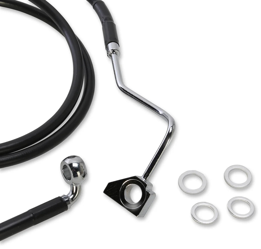 Brake Line - Front (Upper) - Black DragSpecialties 615220-BLK - Side View