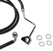 Load image into Gallery viewer, Brake Line - Front (Upper) - Black DragSpecialties 615220-BLK - Side View