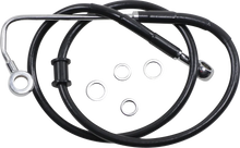 Load image into Gallery viewer, Brake Line - Front (Upper) - Black DragSpecialties 618299-BLK - Main Product View