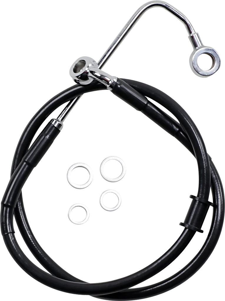 Brake Line - Front (Upper) - Black DragSpecialties 618300-BLK - Main Product View