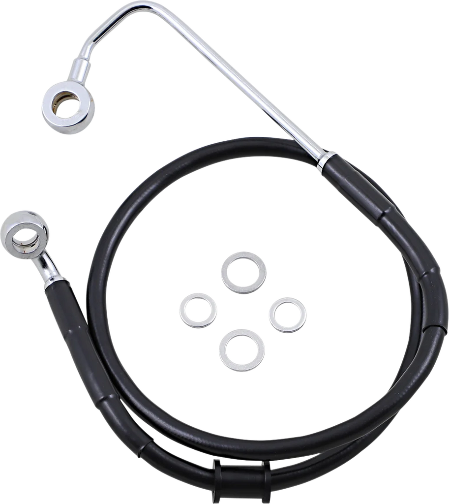 Brake Line - Front (Upper) - Black DragSpecialties 618302-BLK - Main Product View