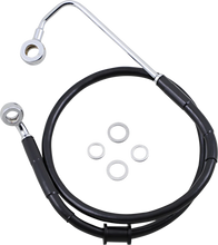 Load image into Gallery viewer, Brake Line - Front (Upper) - Black DragSpecialties 618302-BLK - Main Product View