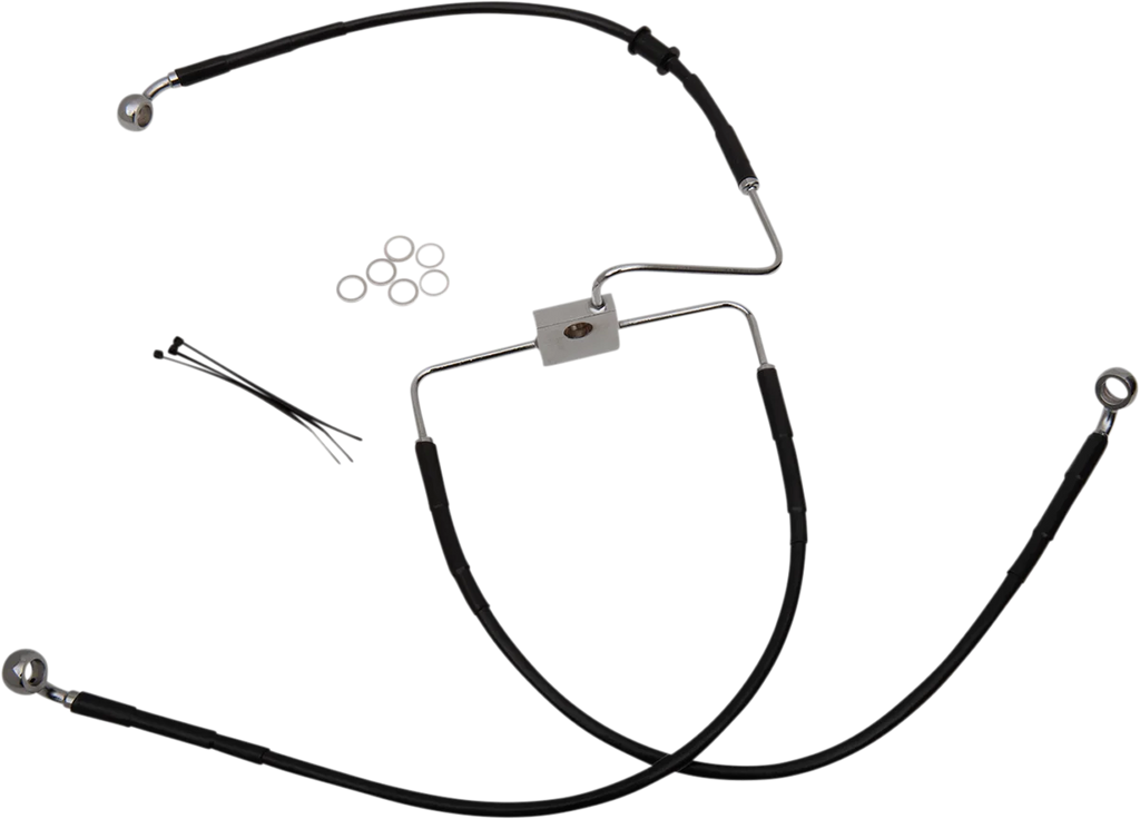 Brake Line - Front (Upper) - Black DragSpecialties 618566-BLK - Main Product View