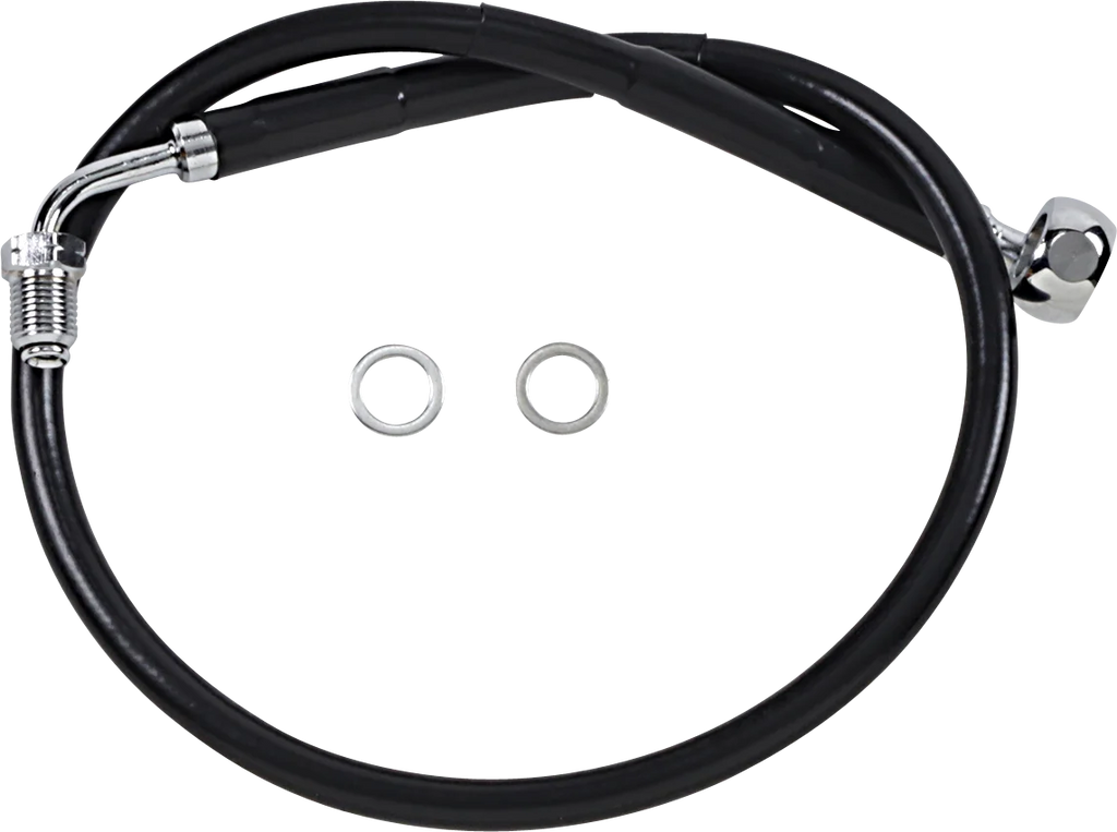 Brake Line - Front (Upper) - Black DragSpecialties 618601-BLK - Main Product View