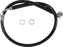 Load image into Gallery viewer, Brake Line - Front (Upper) - Black DragSpecialties 618601-BLK - Main Product View