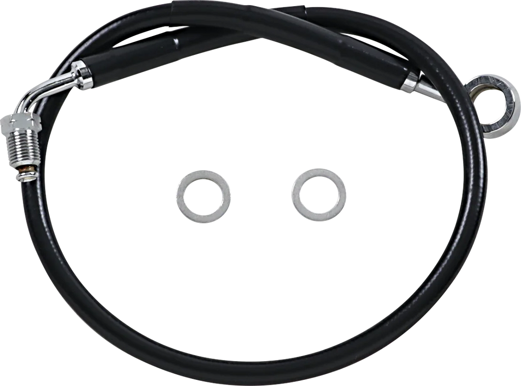 Brake Line - Front (Upper) - Black DragSpecialties 618631-BLK - Main Product View