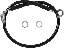 Load image into Gallery viewer, Brake Line - Front (Upper) - Black DragSpecialties 618631-BLK - Main Product View