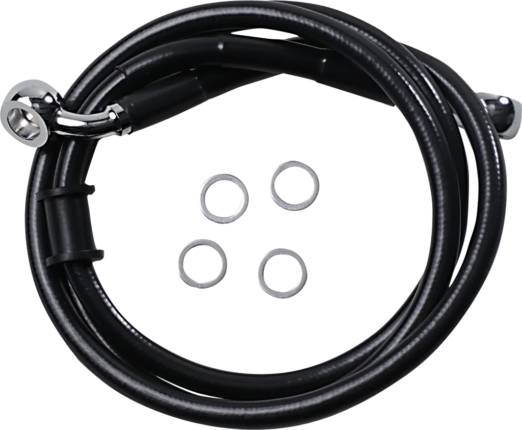 Brake Line - Front (Upper) - Black DragSpecialties 618763-BLK - Main Product View