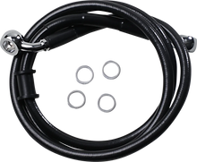 Load image into Gallery viewer, Brake Line - Front (Upper) - Black DragSpecialties 618763-BLK - Main Product View