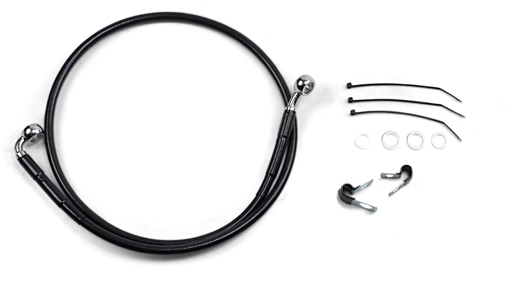 Brake Line - Front (Upper) - Black DragSpecialties 640112-BLK - Main Product View