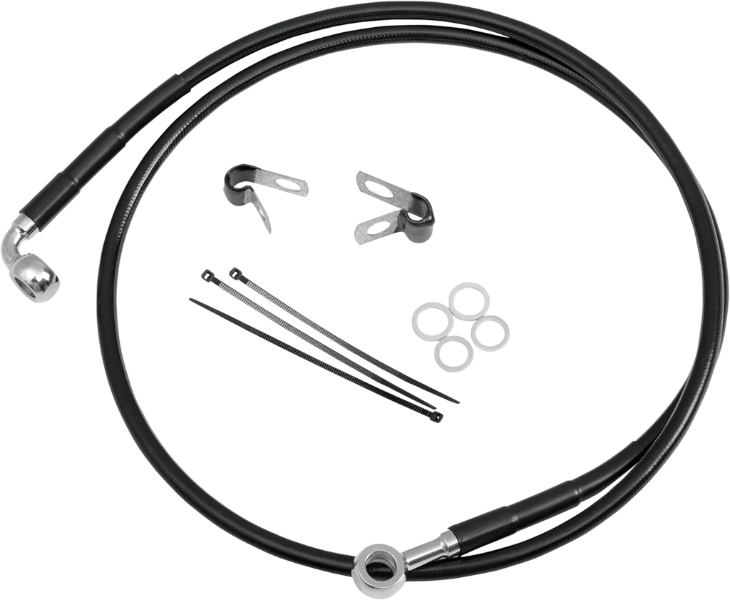 Brake Line - Front (Upper) - Black DragSpecialties 640115-BLK - Main Product View